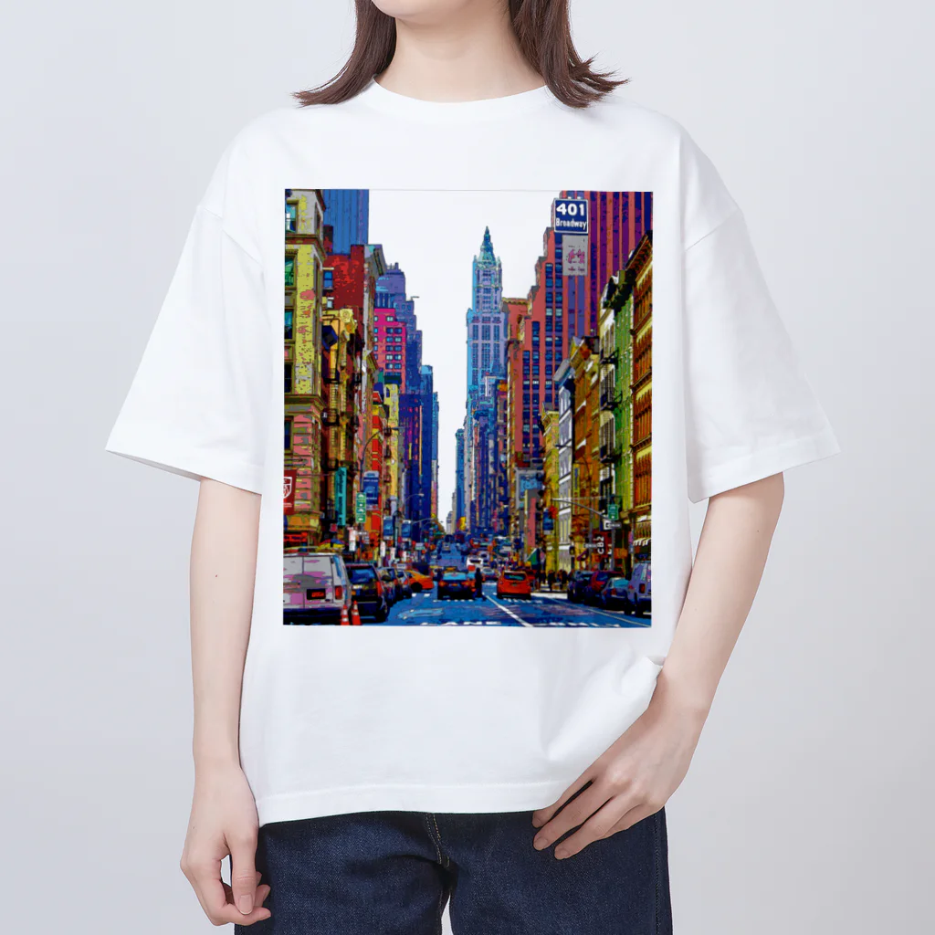GALLERY misutawoのニューヨーク ブロードウェイの喧騒 Oversized T-Shirt