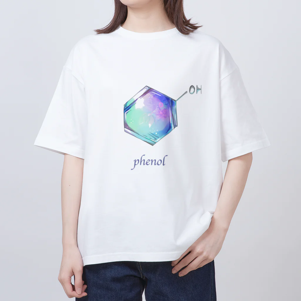 ピヨ_chemistryの花のフェノール Oversized T-Shirt