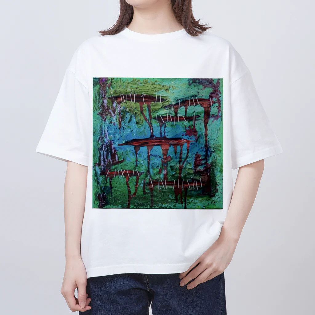 極彩色のメメントモリのこれで生きる Oversized T-Shirt