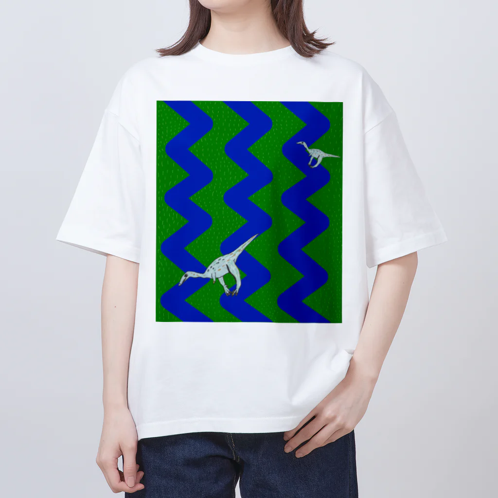 DiNOSAUR MARKeT/恐竜の旅する恐竜モノニクス　Wild Rivers オーバーサイズTシャツ