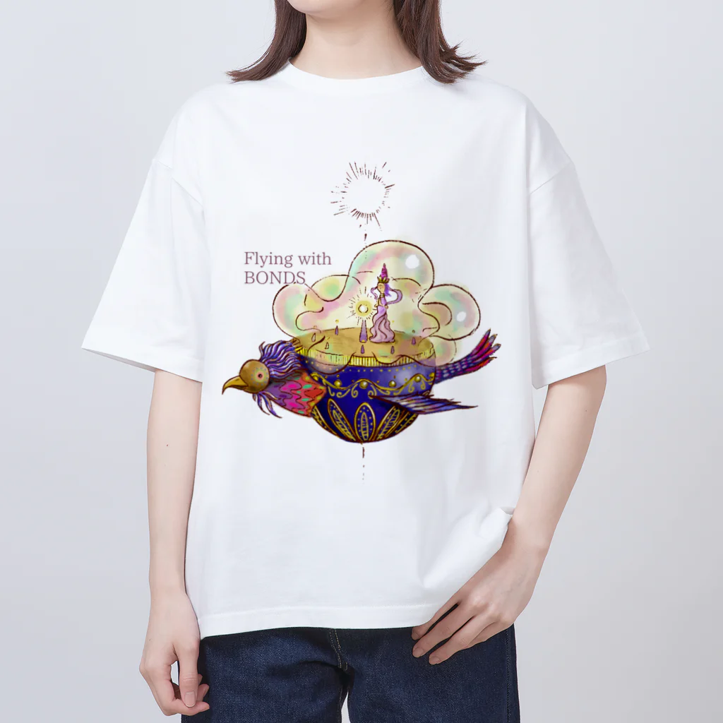 ハッピースマイルの神様の乗り物 Oversized T-Shirt