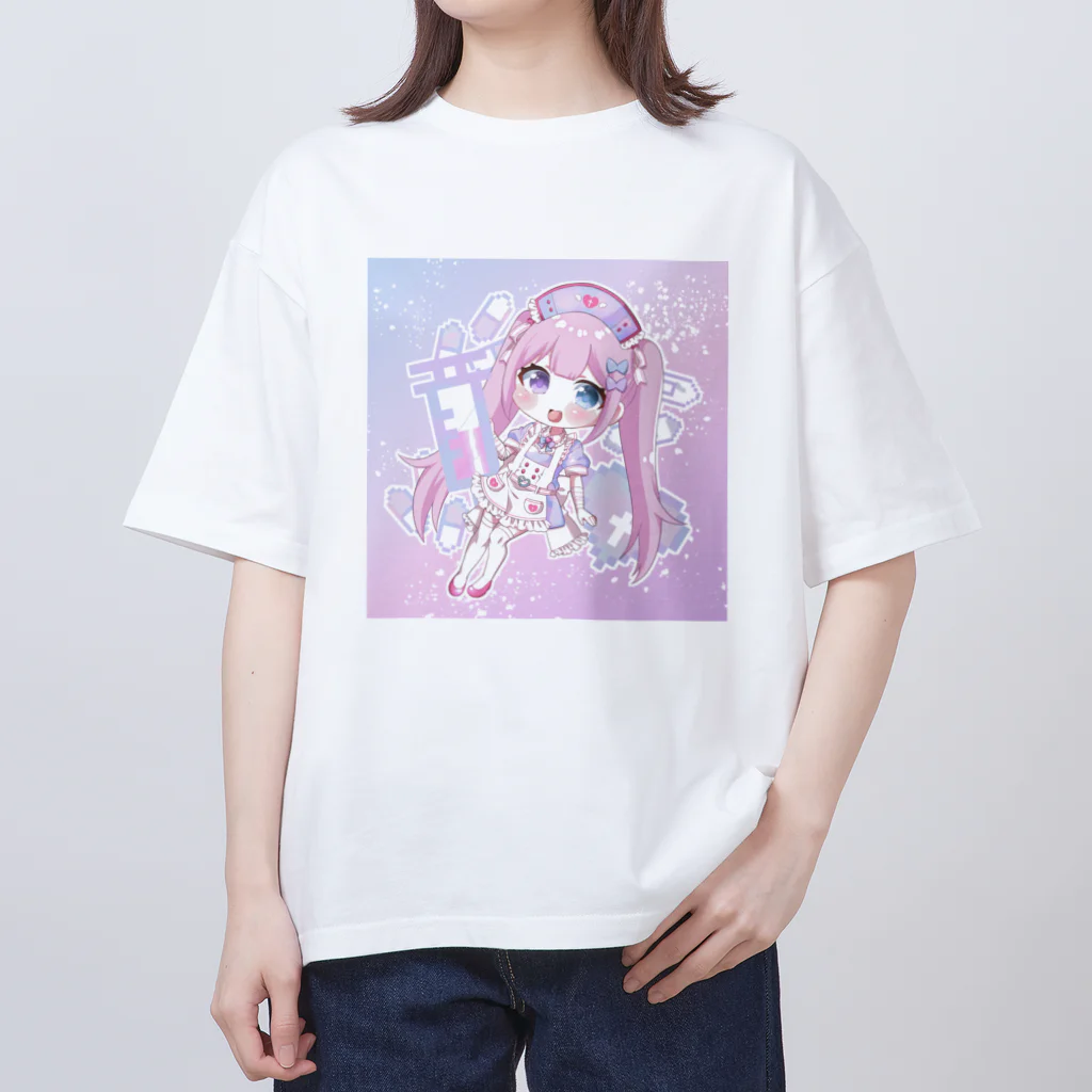 ぽむお🐰のゆめかわナースちゃん Tシャツ オーバーサイズTシャツ