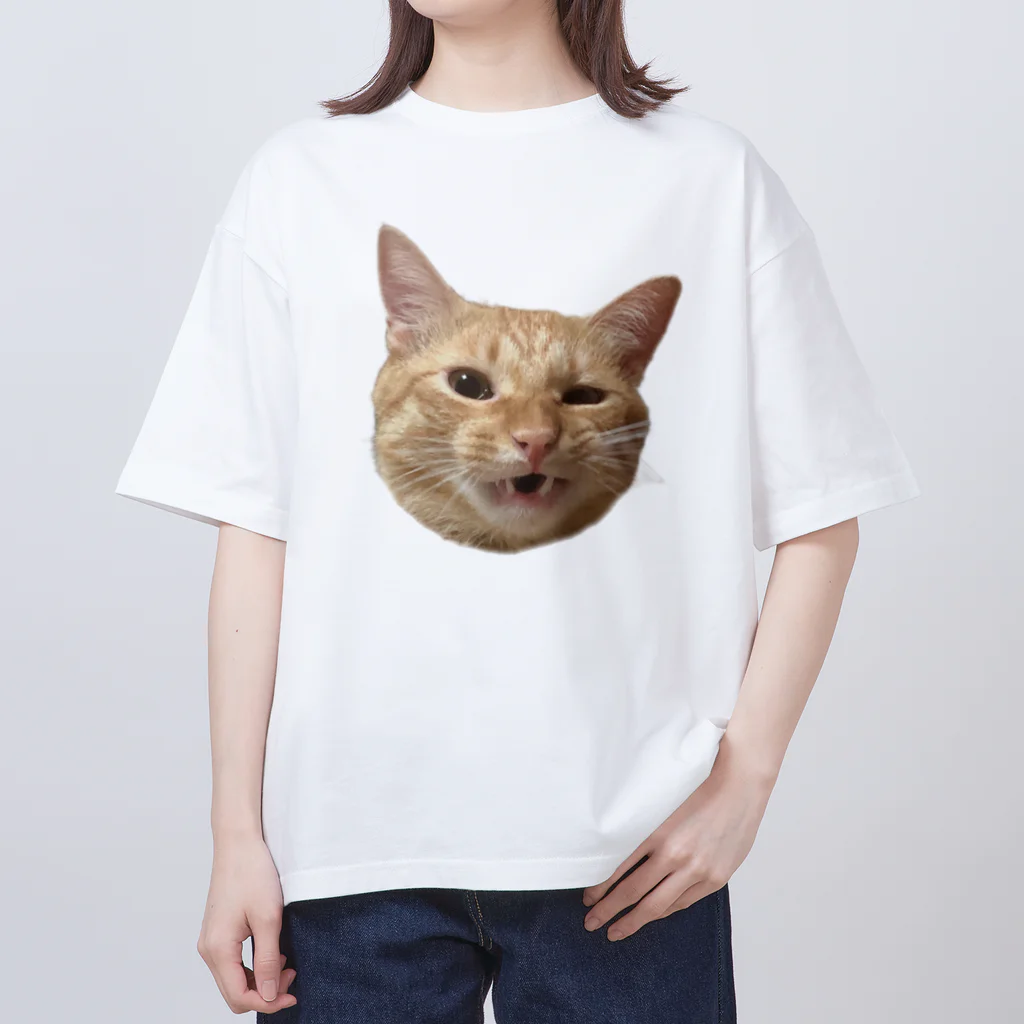 にゃんまにあのやんのか猫 オーバーサイズTシャツ