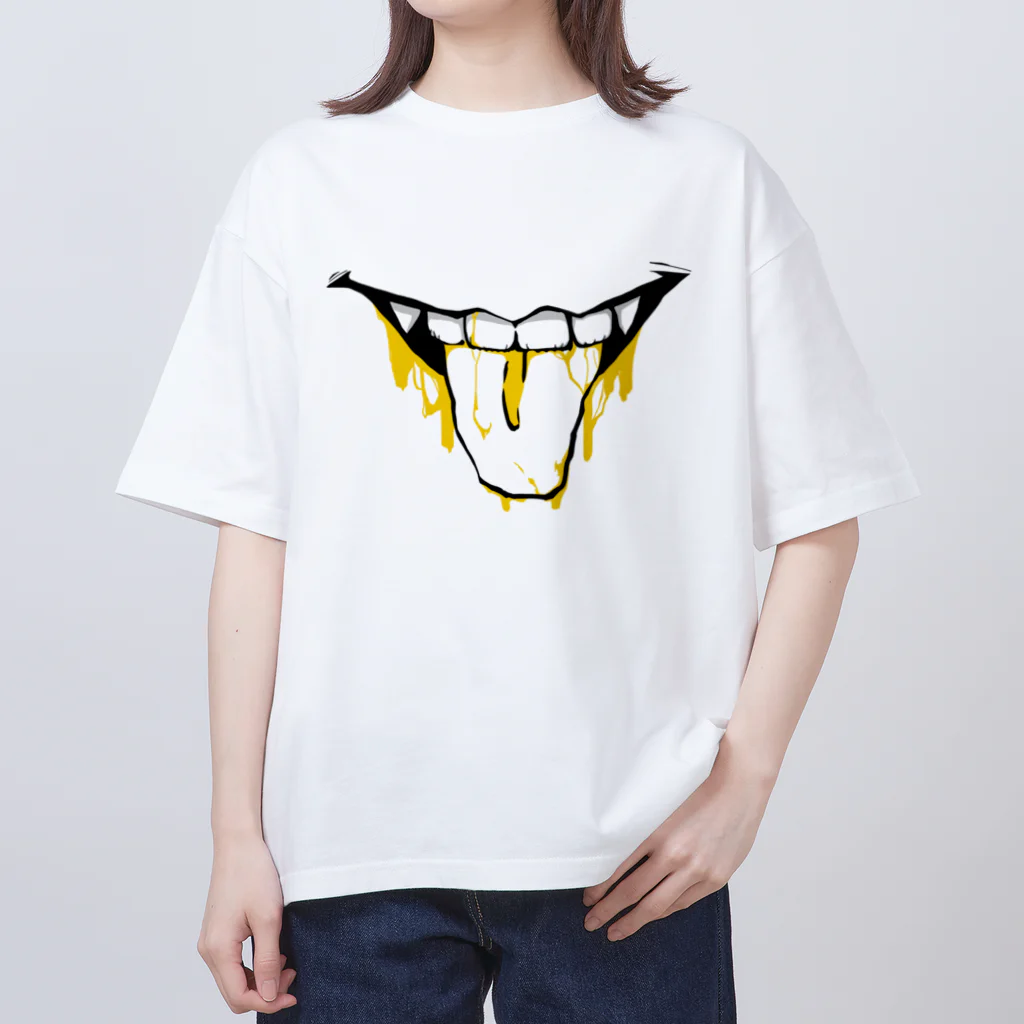 月と城のじゅるじゅるホワイト Oversized T-Shirt