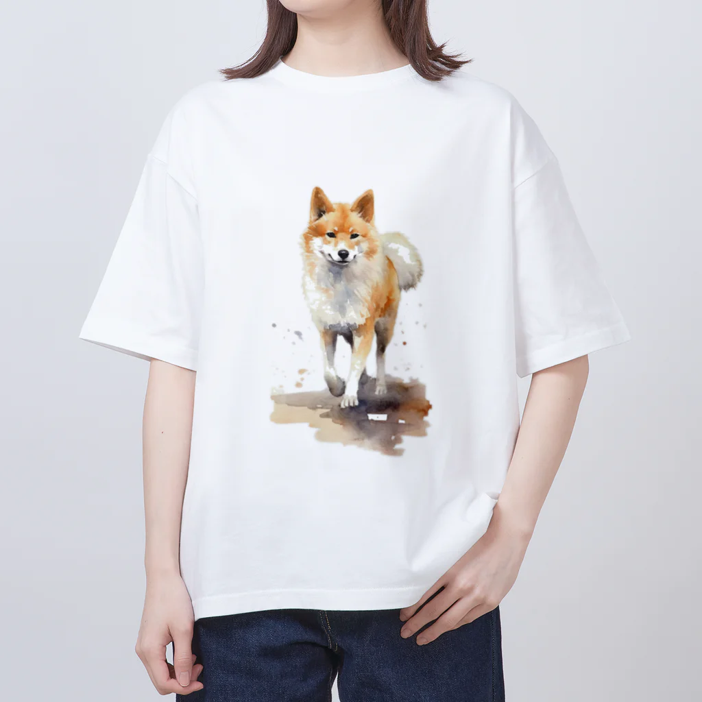 News US Suzuri Storeの柴犬アート 其の壱 オーバーサイズTシャツ