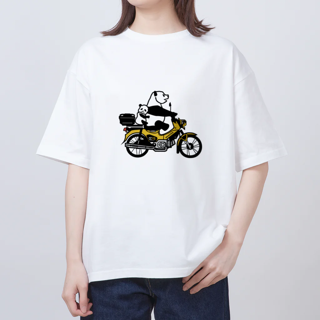 へっぽこデザインのクロスカブ　綺麗な黄色 Oversized T-Shirt