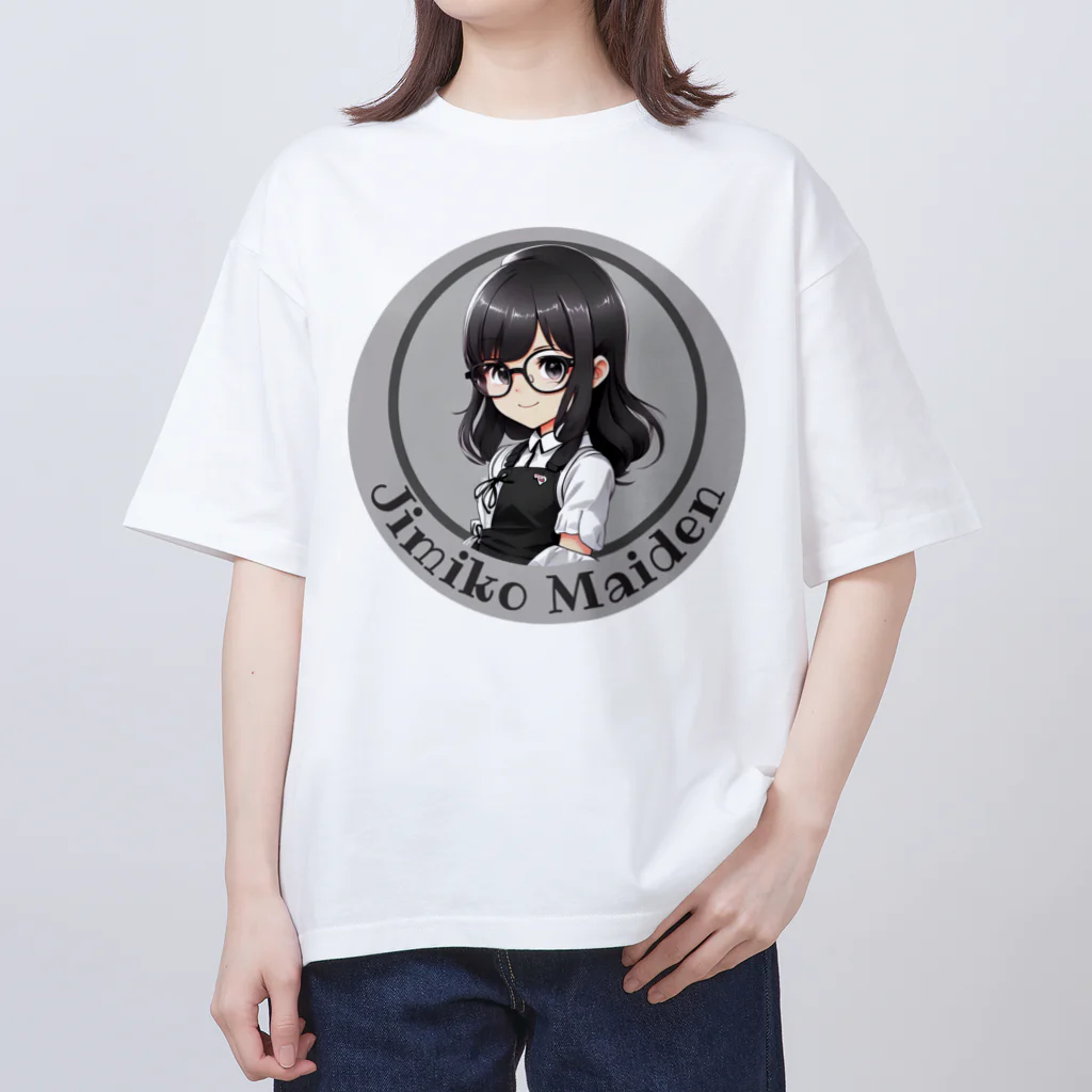 Jimiko Maiden (ジミコメイデン)の【Jimiko Maiden】にっこりメイド（ディフォルメ） Oversized T-Shirt