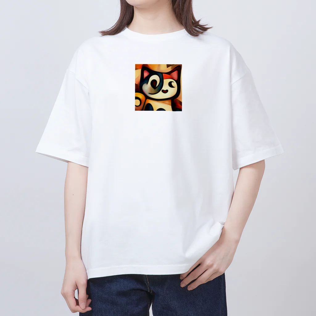 T2 Mysterious Painter's ShopのMysterious Cat オーバーサイズTシャツ