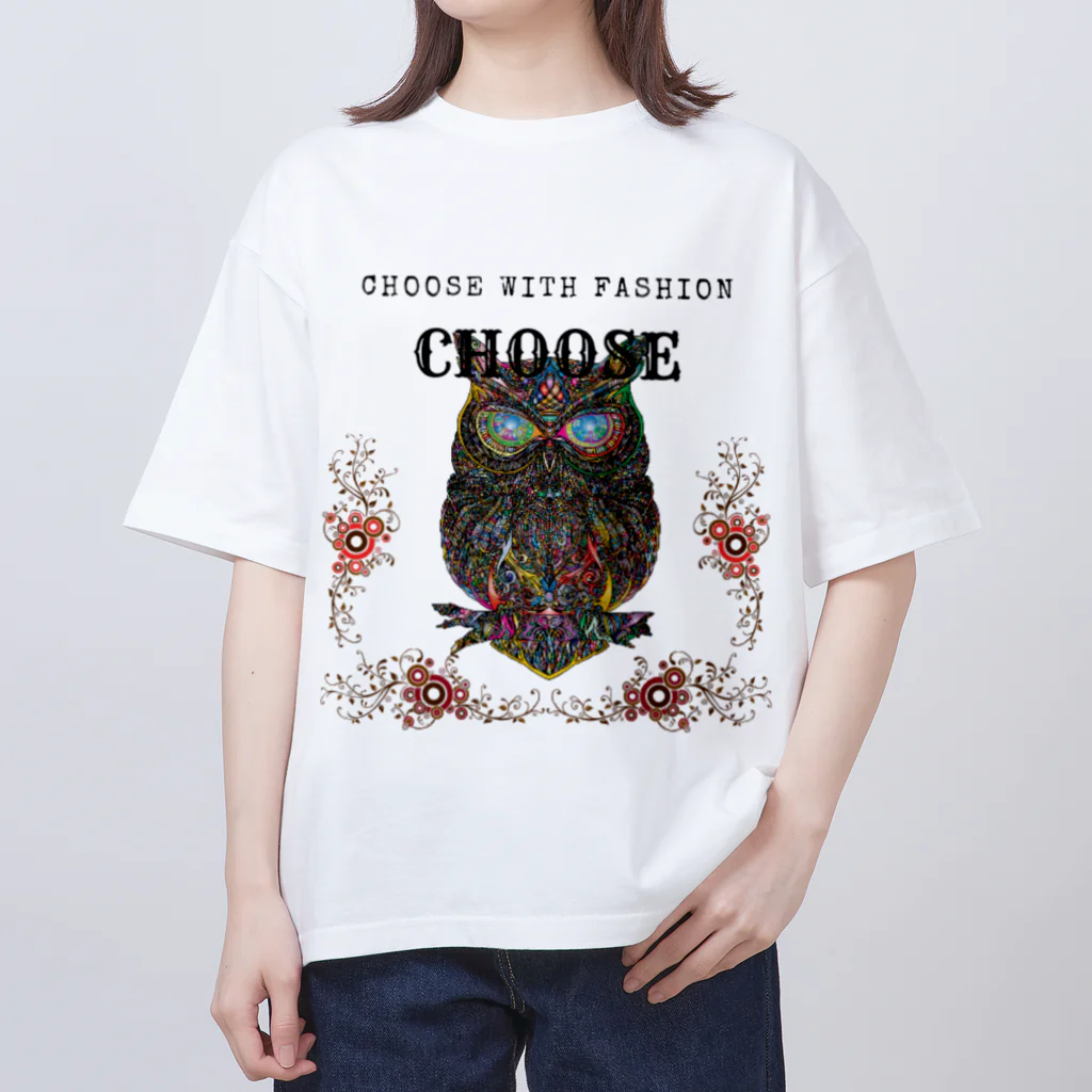 chooseのフクロウ Choose オーバーサイズTシャツ