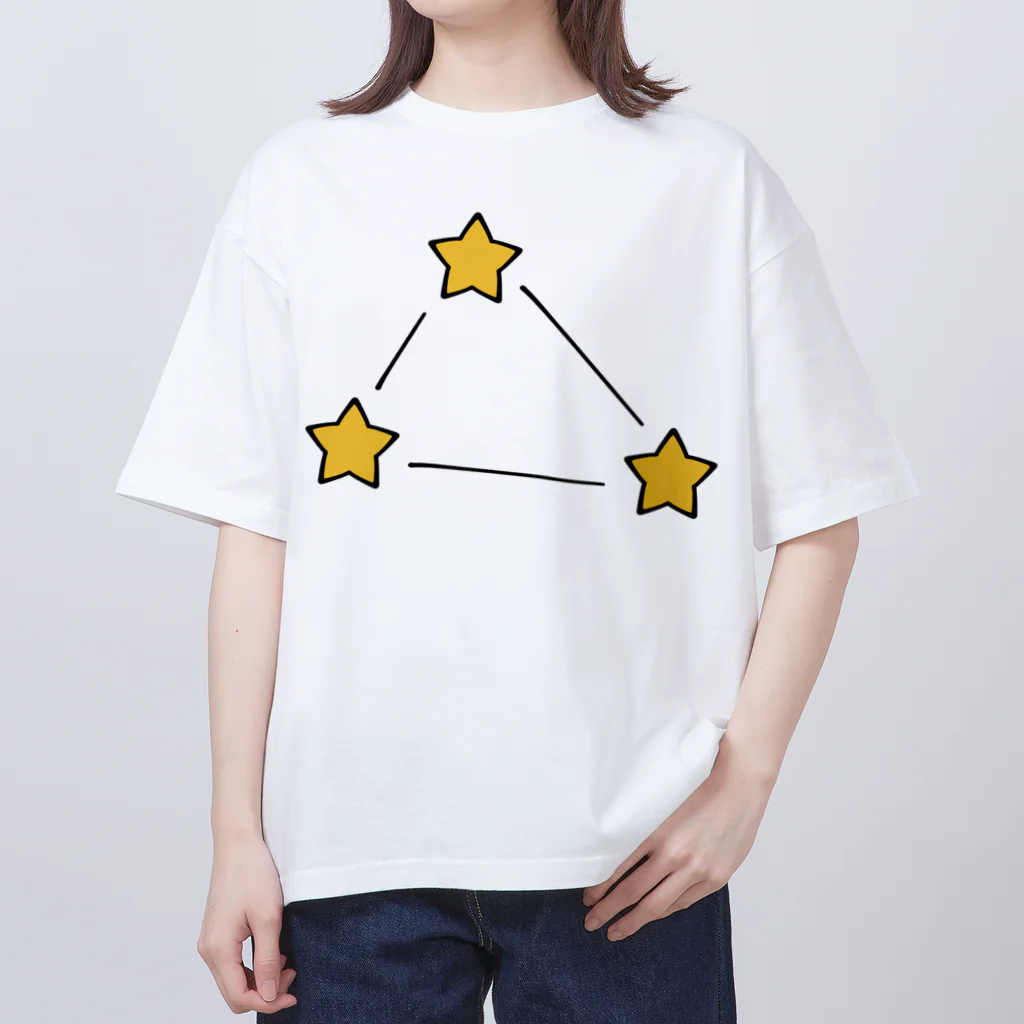 ゆちのへやの夏の大三角形イラスト Oversized T-Shirt