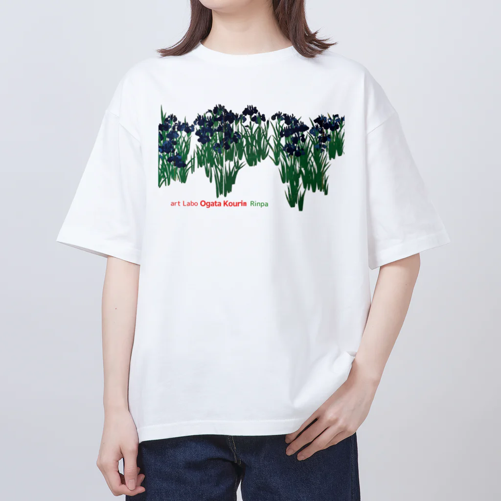 art-Laboの尾形光琳 【世界の名画】燕子花図屏風 琳派 荘厳 ☆日本画☆ 絵画 美術 art Oversized T-Shirt