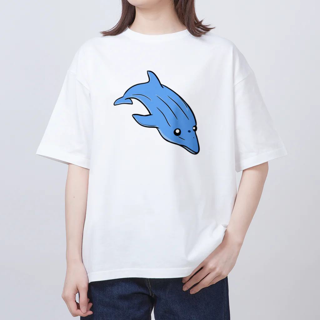 じゅうに（Jyuuni）の0013・イルカ（じゅうにブランド） Oversized T-Shirt