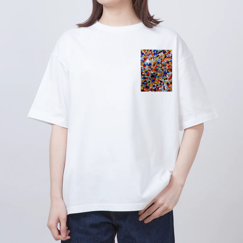 米農家の絵描きのガラス玉たち オーバーサイズTシャツ