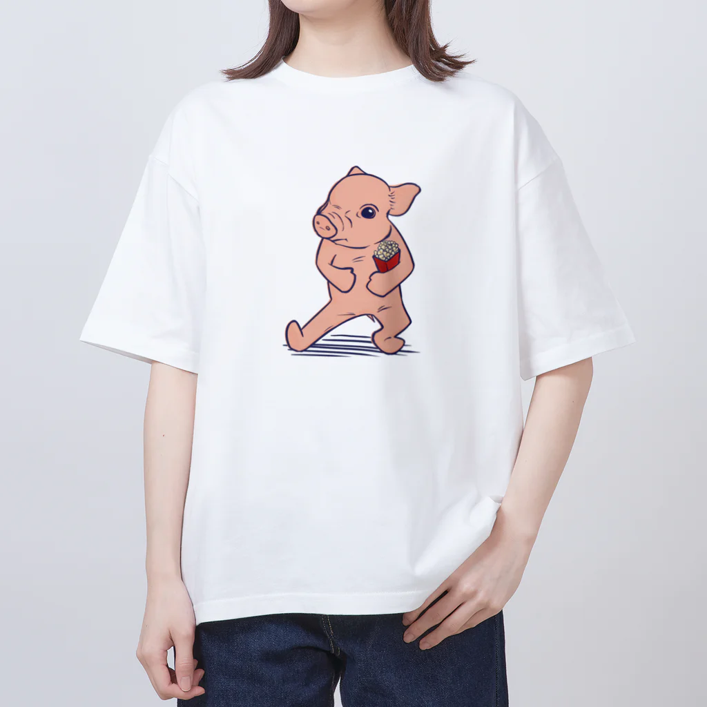 TAKE-TONのミニブタポップコーン オーバーサイズTシャツ