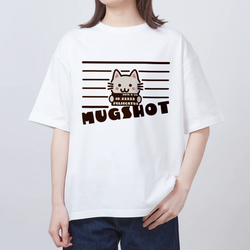 楽猫楽描しげ屋のMUGSHOT オーバーサイズTシャツ