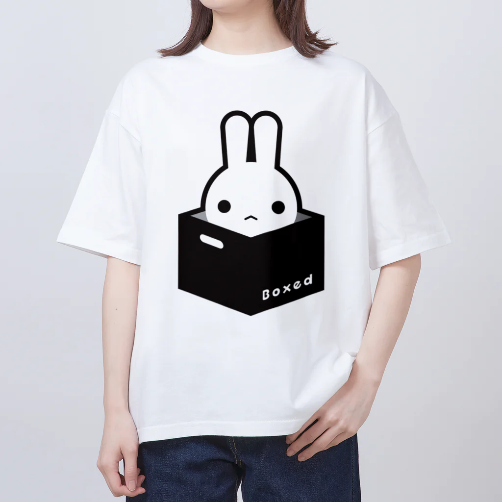 ツギハギ ニクの【Boxed * Rabbit】白Ver Oversized T-Shirt