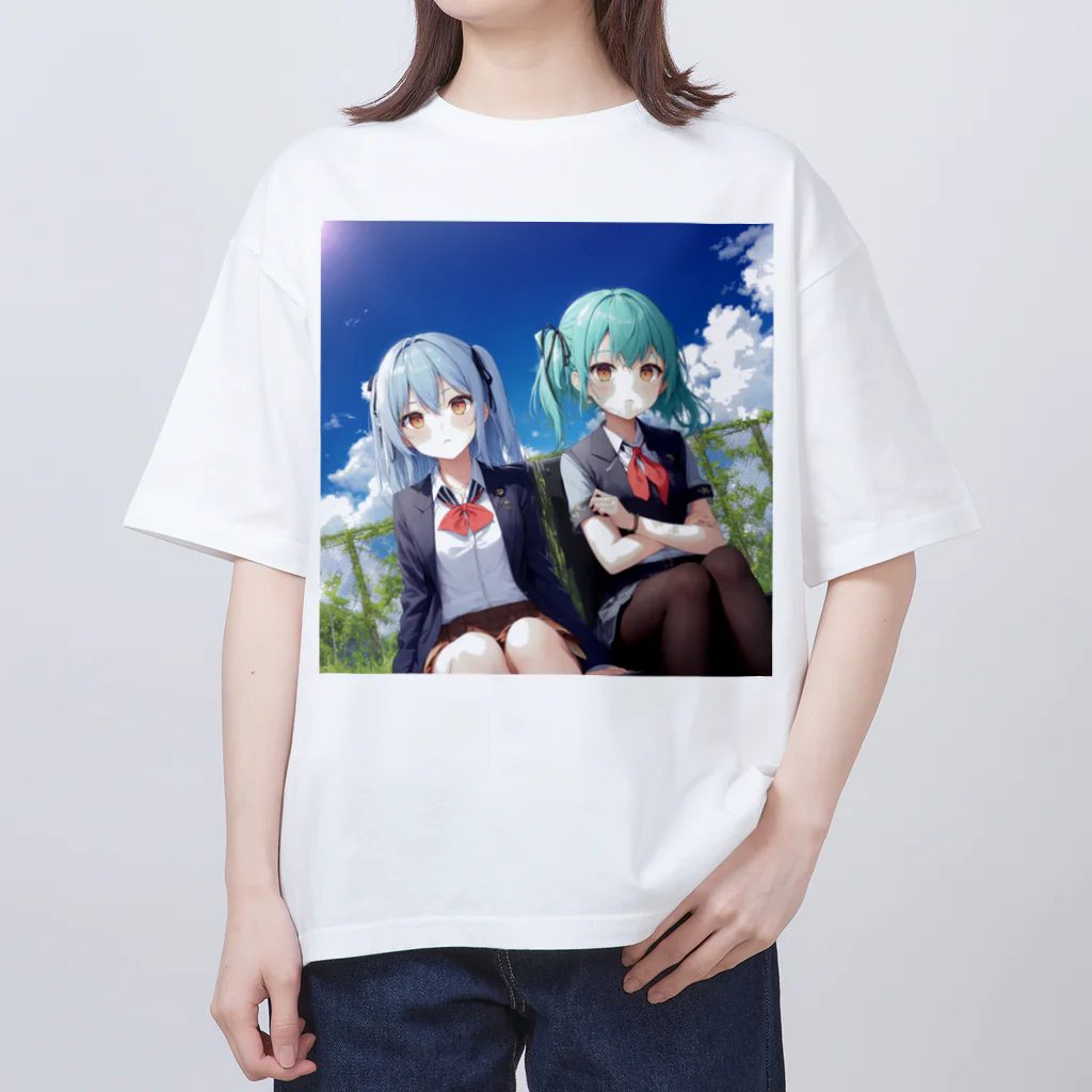 未来アニメスタジオのAIキャラクター24 オーバーサイズTシャツ