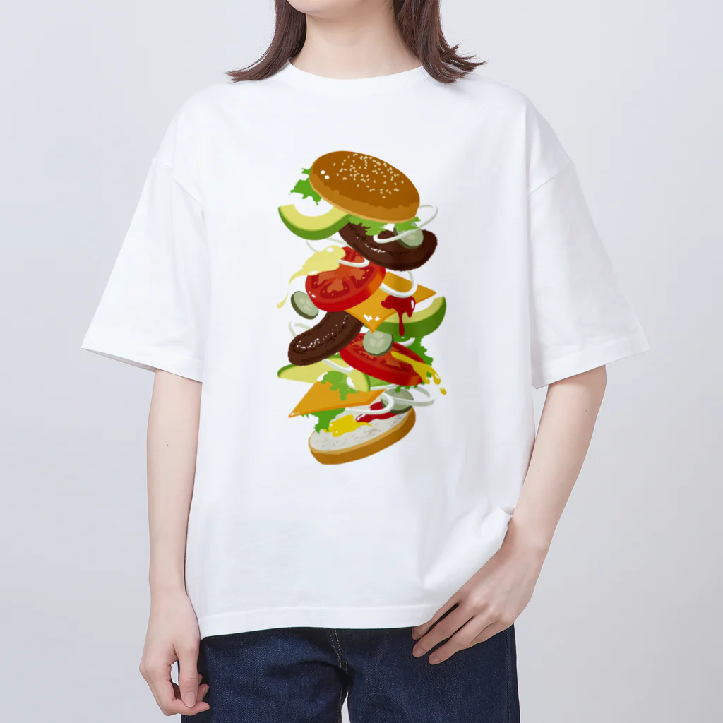 日下田のフォーリングハンバーガー オーバーサイズTシャツ