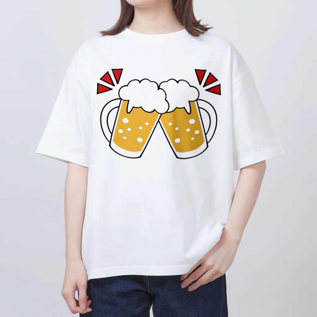 ゆちのへやのビールジョッキで乾杯！イラスト Oversized T-Shirt