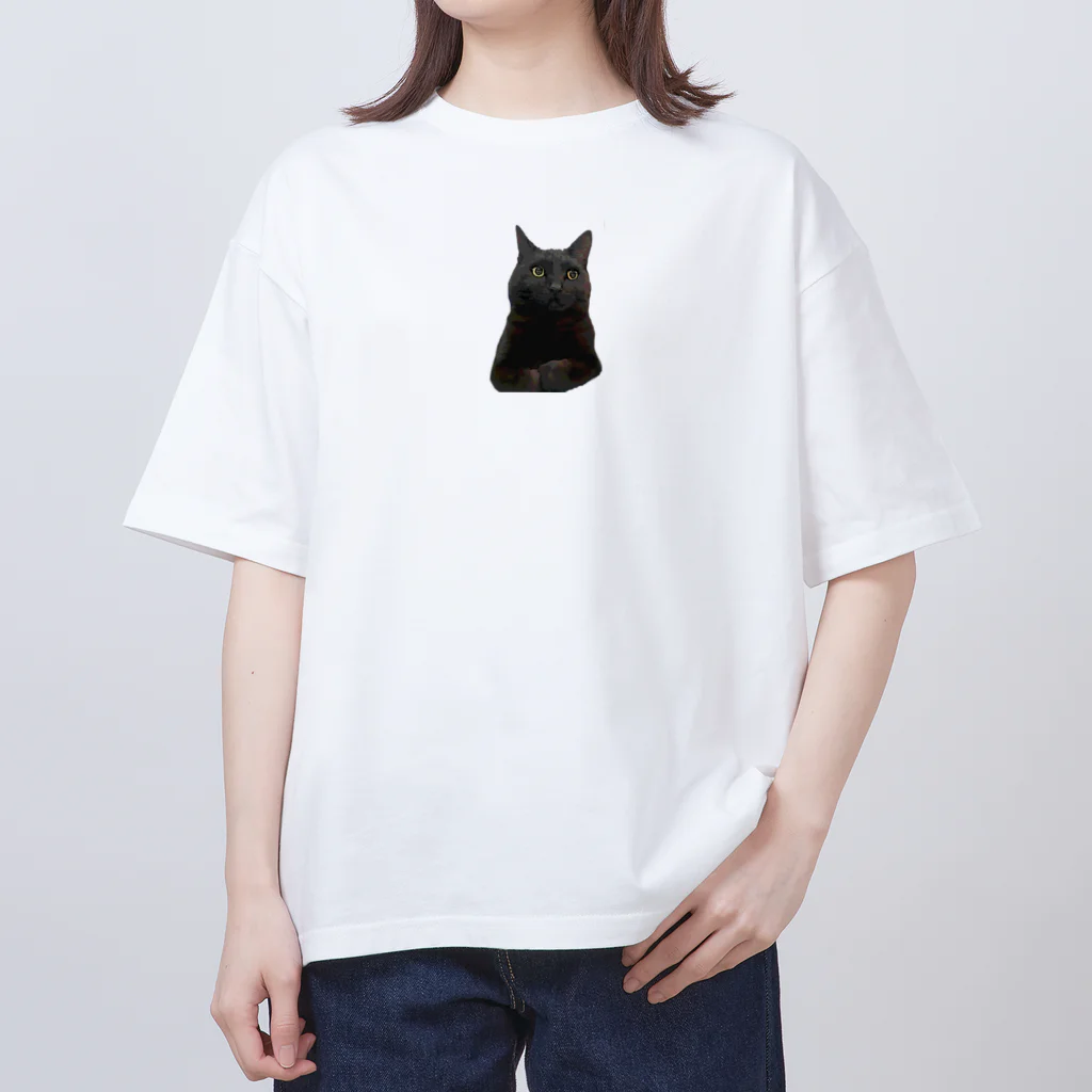 MKPoppp! shopのぼんやり黒猫 Oversized T-Shirt