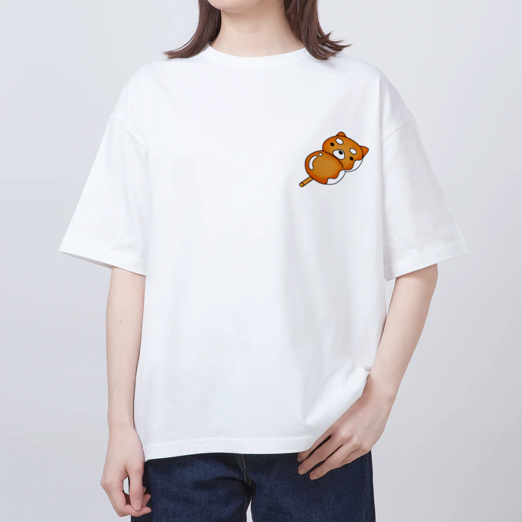 りきまるのみたらし団子柴犬 オーバーサイズTシャツ