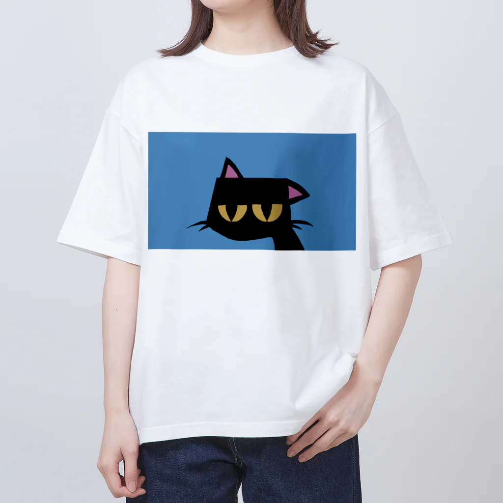 【KOTCH】 Tシャツショップのタレねこ　ブルー Oversized T-Shirt