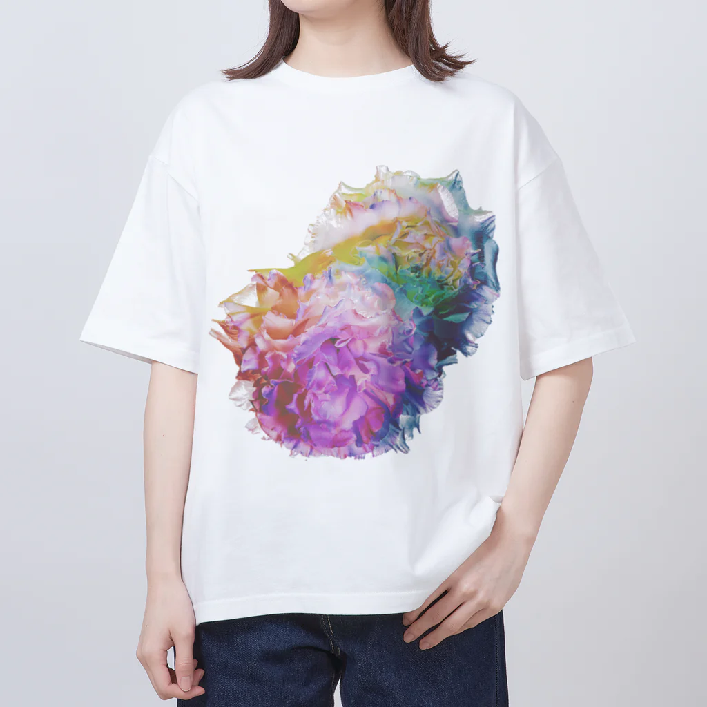 K_flowerのRainbow Carnation Oversized T-Shirt