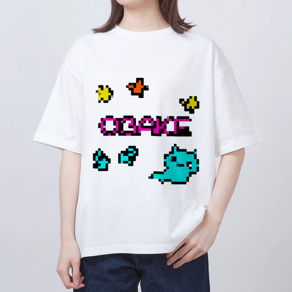 しらせのドット絵ビビットおばけねこちゃん Oversized T-Shirt