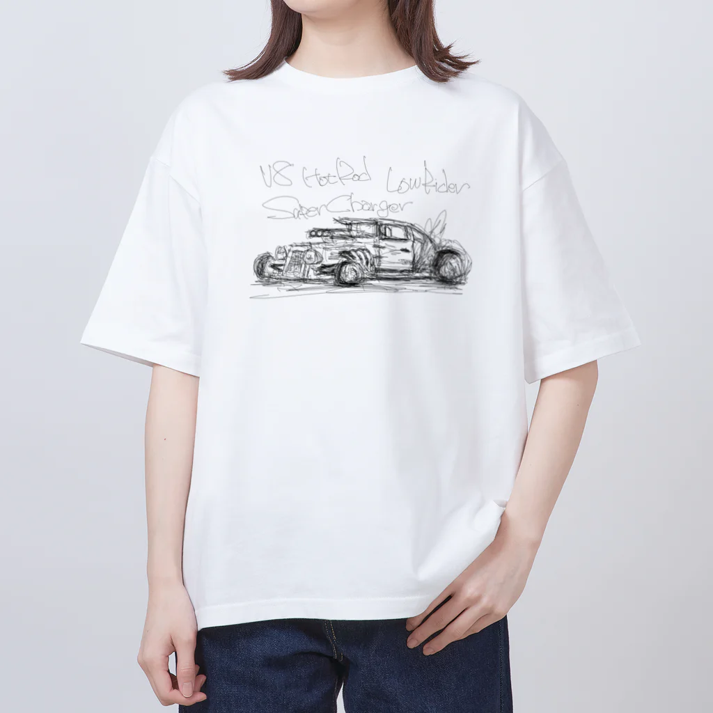 スタジオばんやのHotrod Oversized T-Shirt