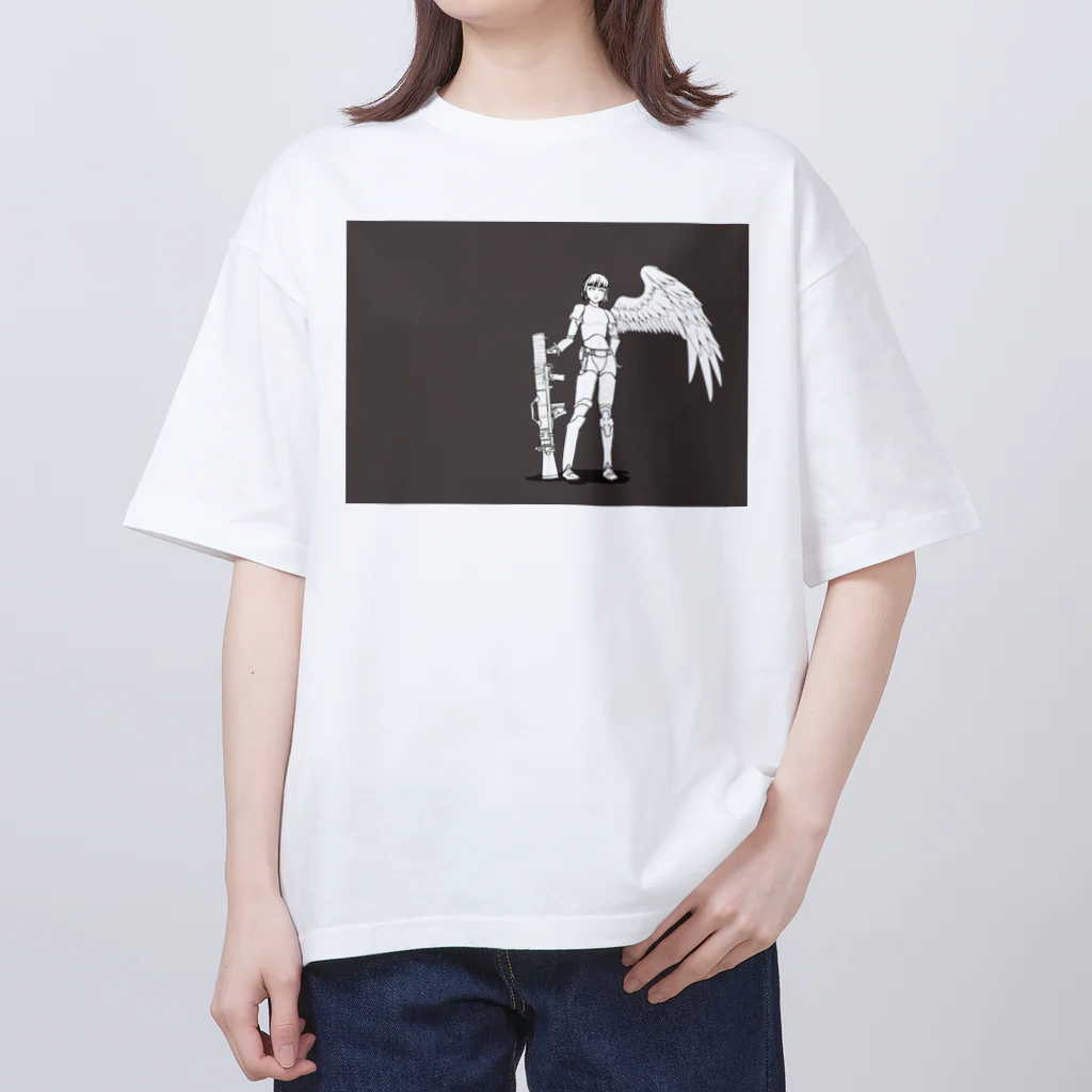 受付係みっちーの片翼のロケラン文字なし Oversized T-Shirt