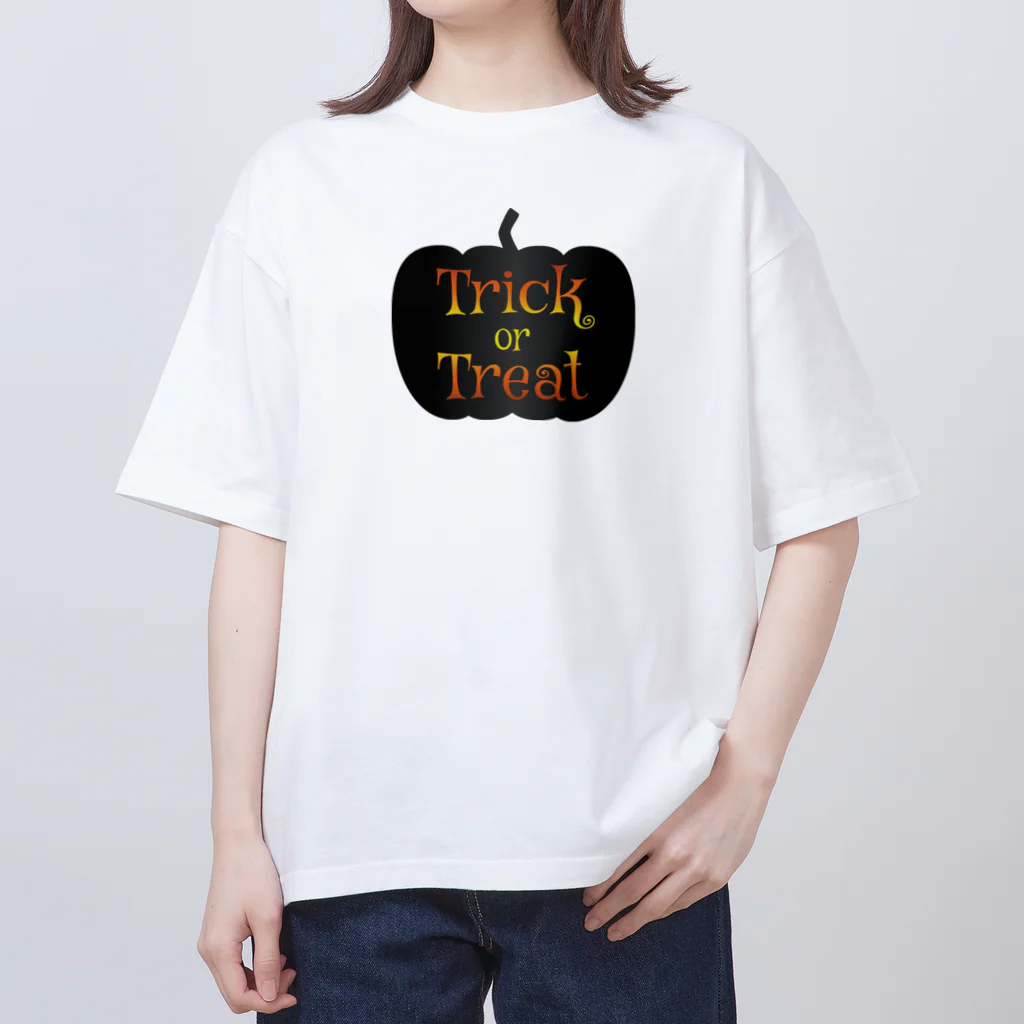 Drecome_Designのトリックオアトリートカボチャ Oversized T-Shirt