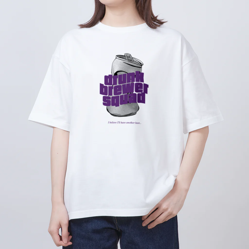 drunk brewer squadのdrunk brewer squad ロゴ(CAN) オーバーサイズTシャツ