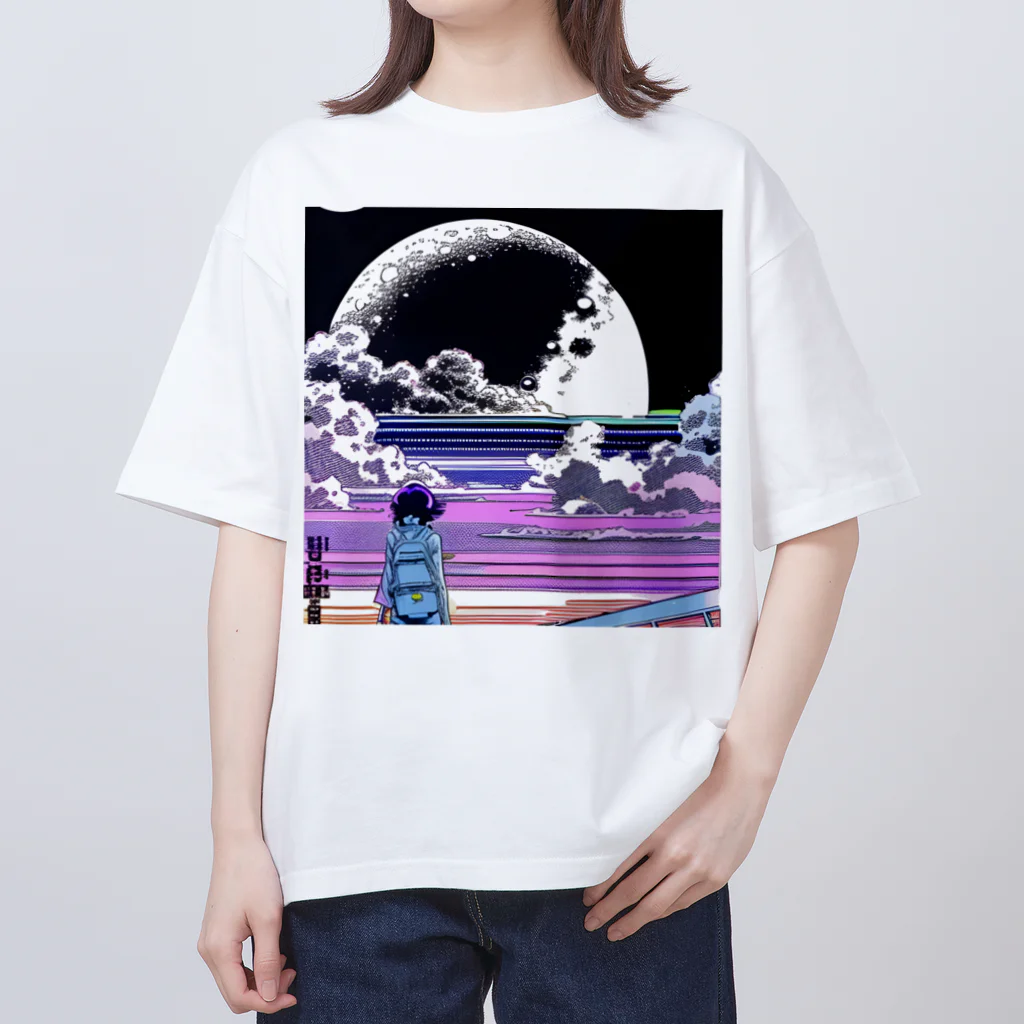 おもしろTシャツ屋さん YUTTARIの月シリーズ　① Oversized T-Shirt