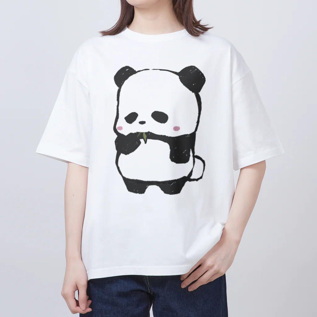 ぱんだちゃん と レサパンちゃんのぱんちゃん(もぐもぐスタイル)大 オーバーサイズTシャツ