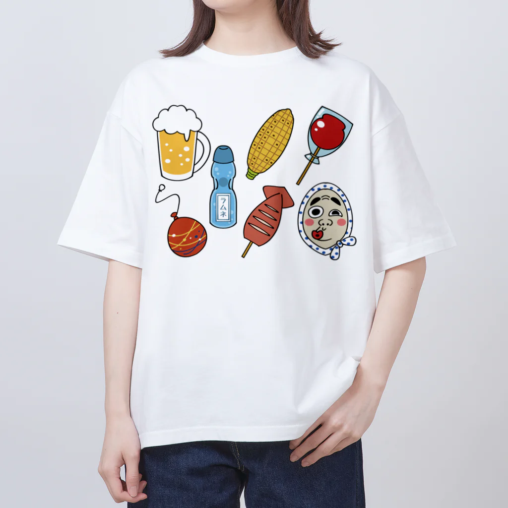 ゆちのへやの夏祭り・縁日セットイラスト Oversized T-Shirt