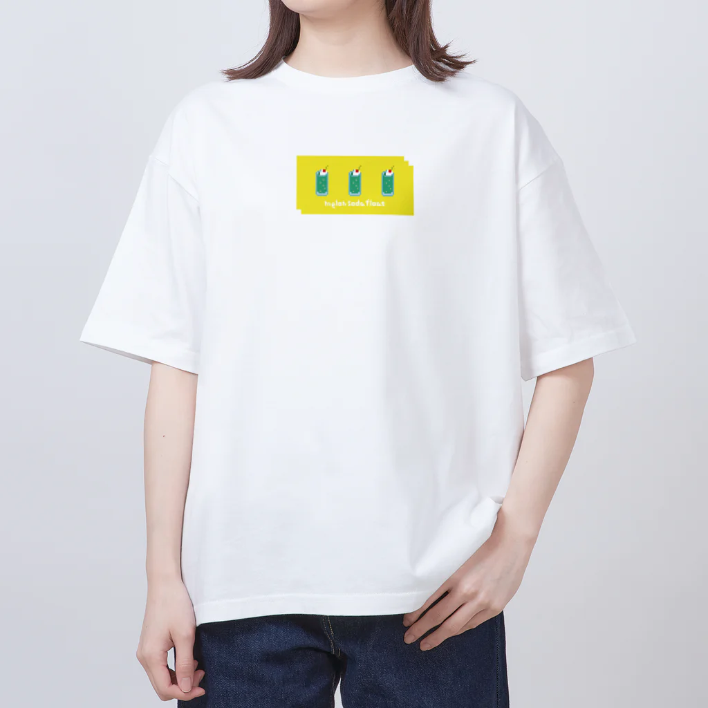 ドットデザインのパジャドットのピクセルクリームソーダ Oversized T-Shirt