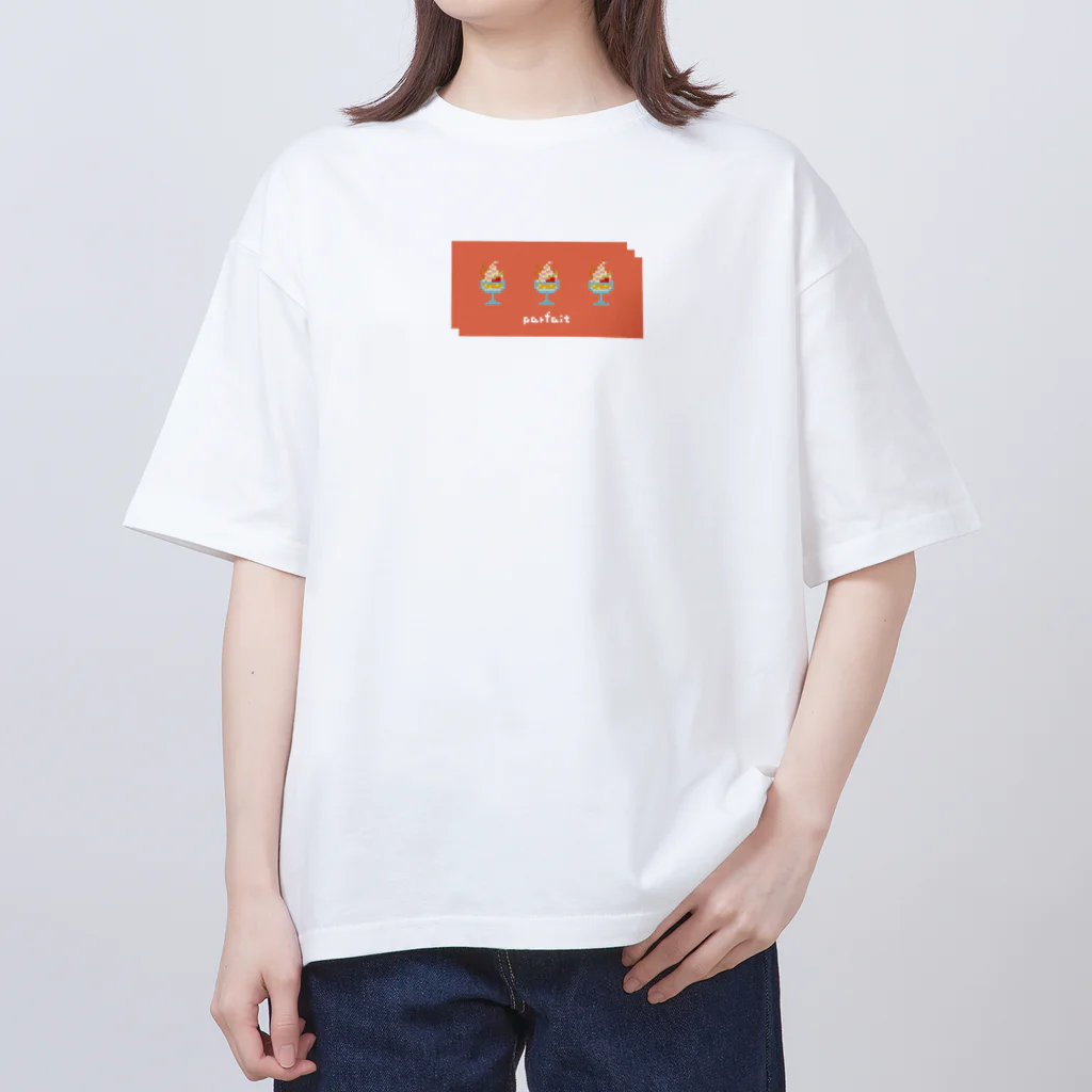 ドットデザインのパジャドットのピクセルパフェ オーバーサイズTシャツ