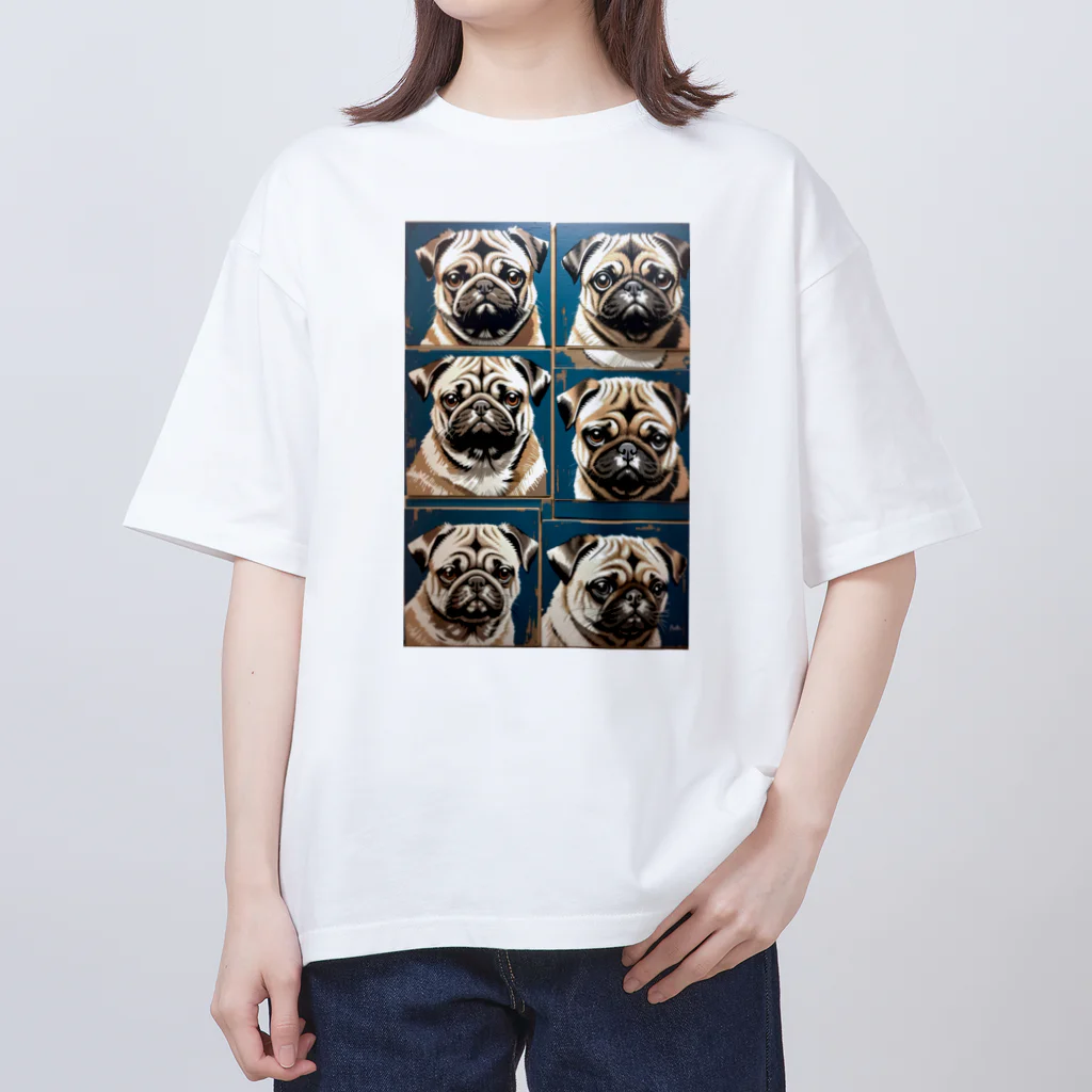 TakashiSのThe Pug Spectrum Oversized T-Shirt