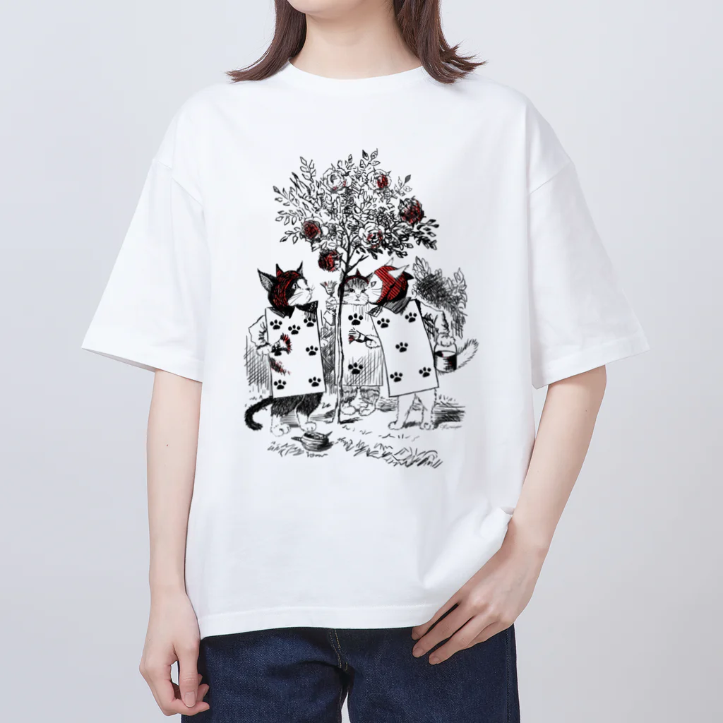 ユカイナミライ舎yukainamirai-miraixxxのトランプ猫兵 Oversized T-Shirt