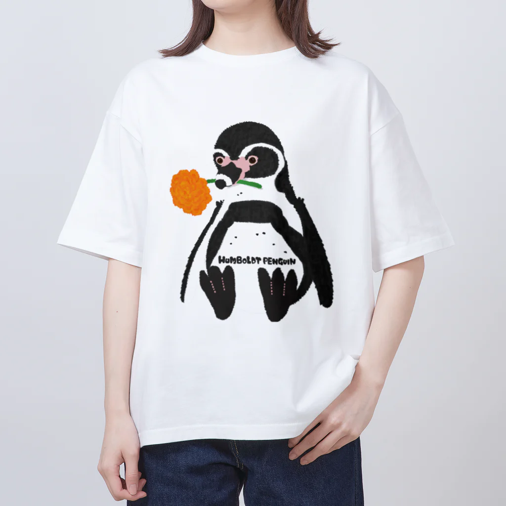 nagisa-ya(なぎさや) ペンギン雑貨のフンボルトペンギンのぬいぐるみ オーバーサイズTシャツ