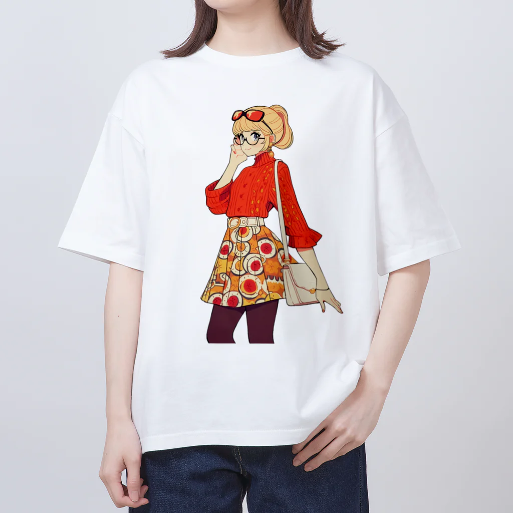 桜音ことこ企画の赤いスウィター Oversized T-Shirt