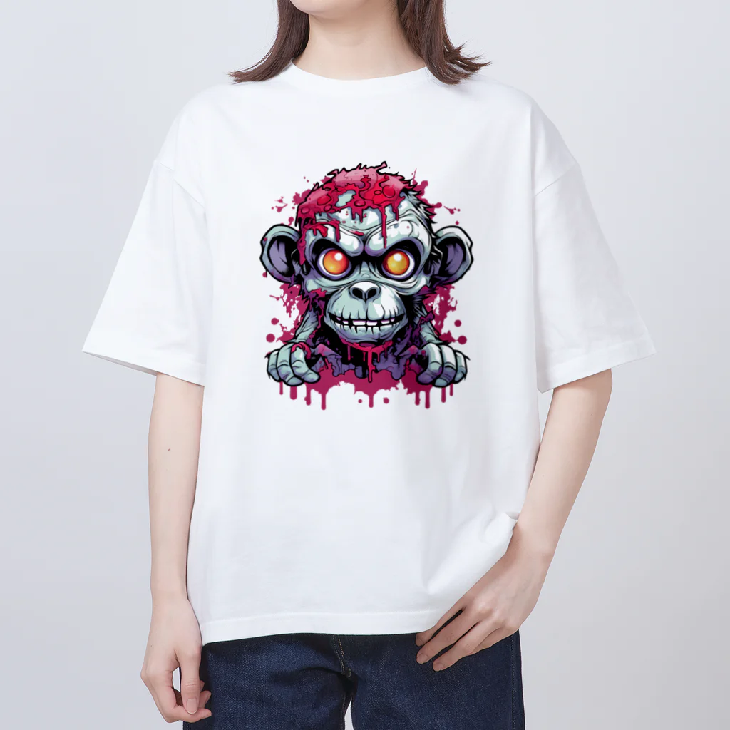 Vasetti_pressのゾンビ猿 Oversized T-Shirt