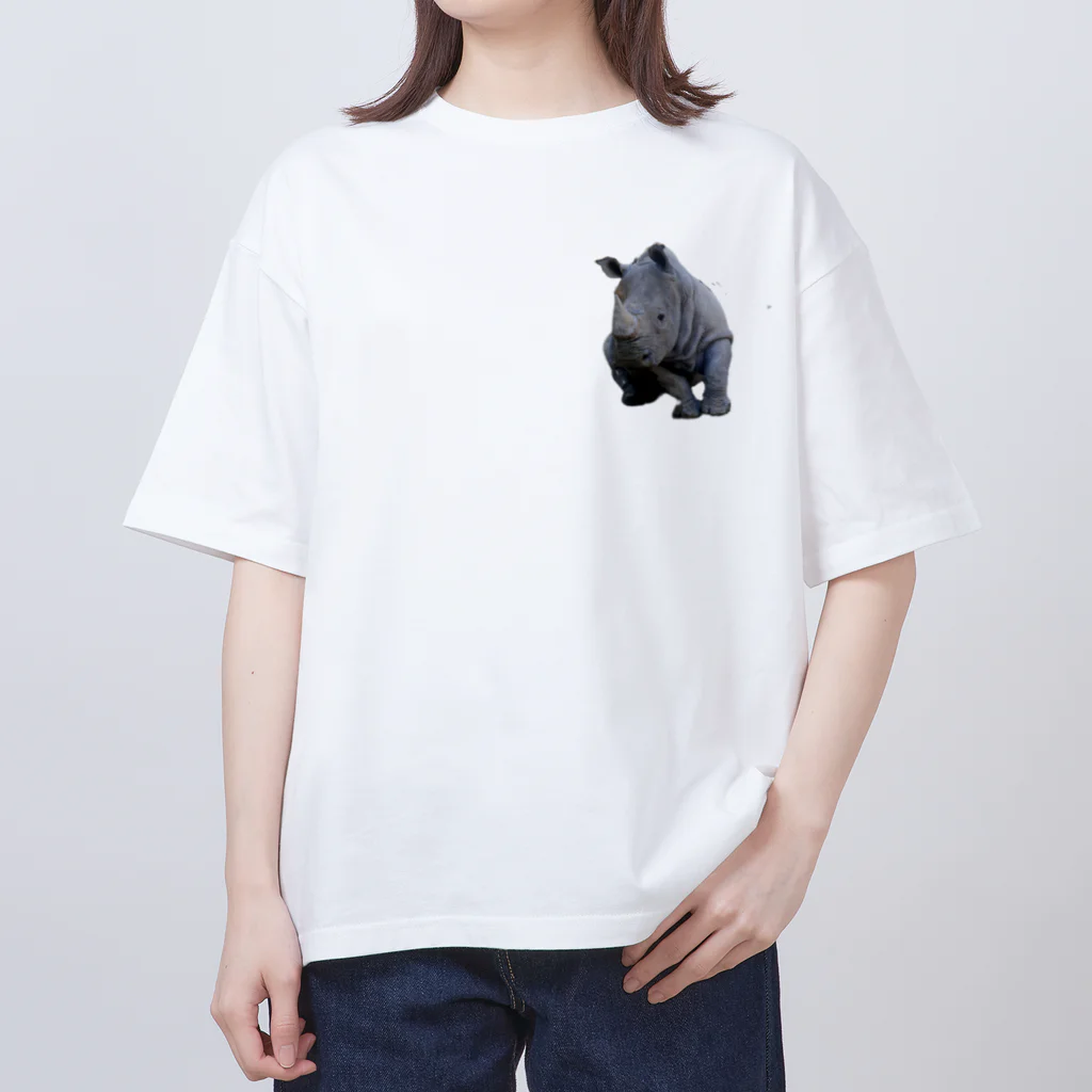 ueko0129のお座りするサイ Oversized T-Shirt