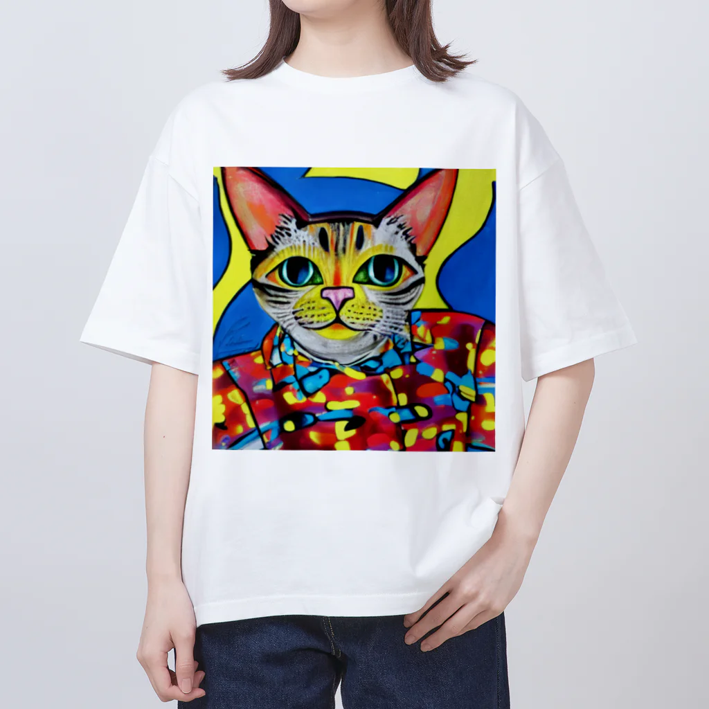 miehayashi1984のファンキーcat Oversized T-Shirt