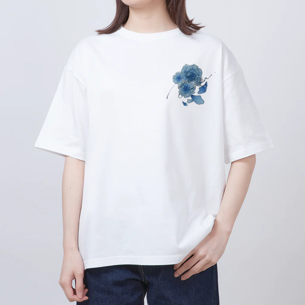 雨宮 海花の青薔薇 オーバーサイズTシャツ