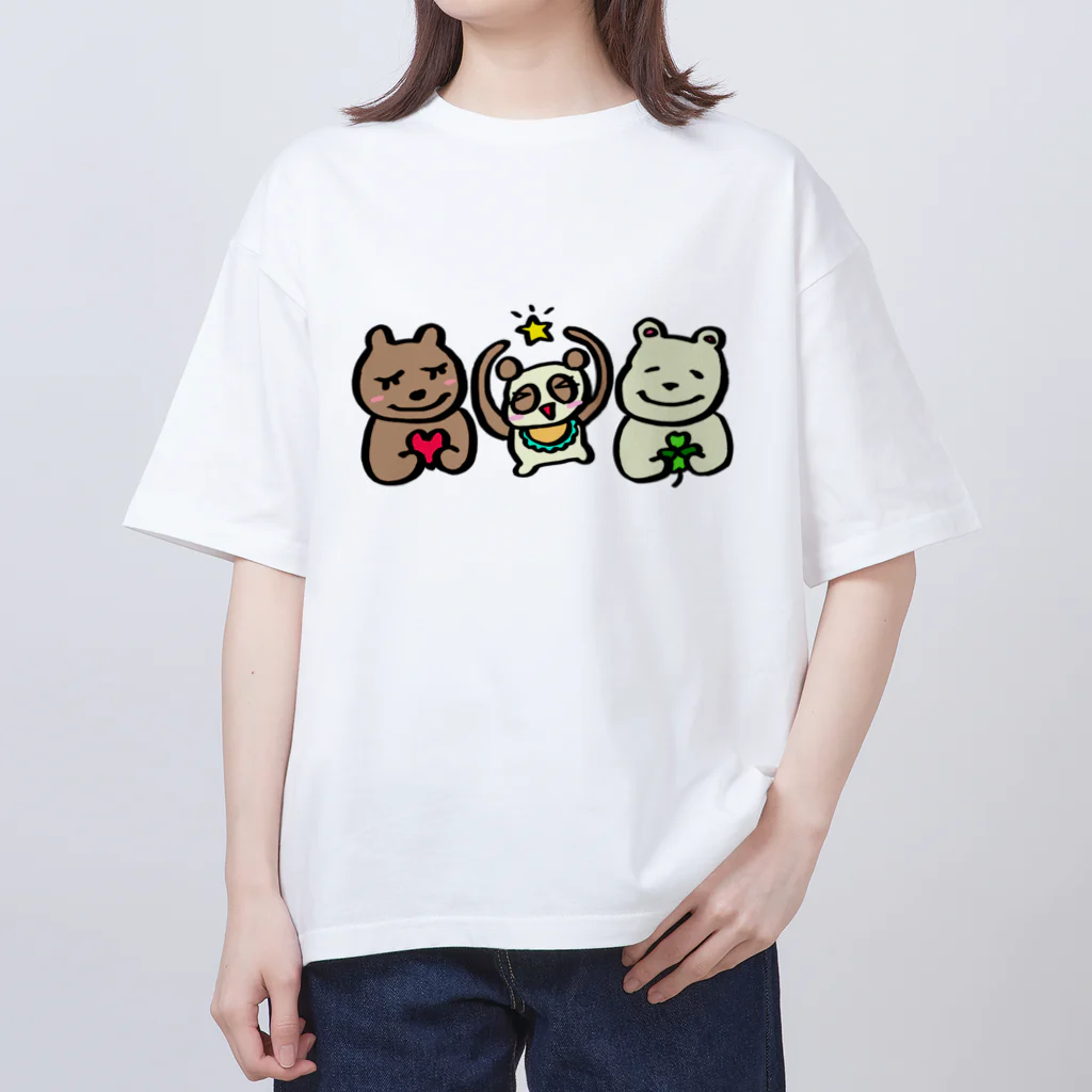 もののけCo.のくまくまファミリー オーバーサイズTシャツ