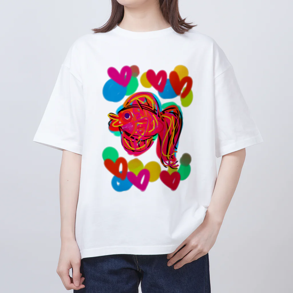 MAのカラフル金魚 Oversized T-Shirt