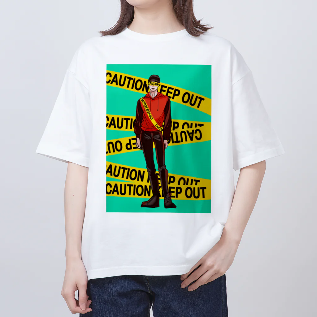 AK-ブルンスマイヤーのcaution！ オーバーサイズTシャツ