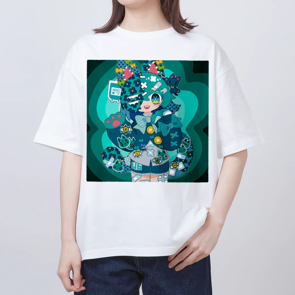 shirakamihakushiのピーコックグリーン Oversized T-Shirt