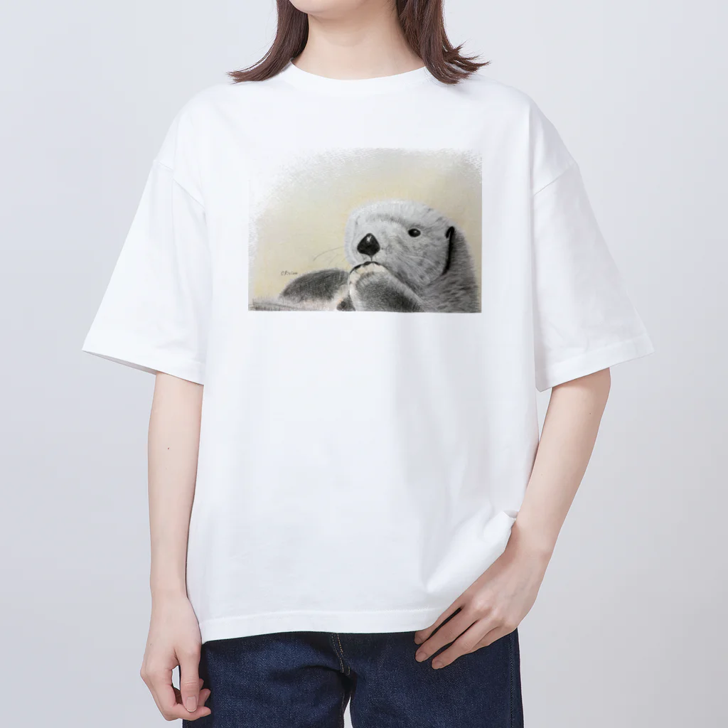 うみうそくん Olivineのお店のもふもふラッコ オーバーサイズTシャツ